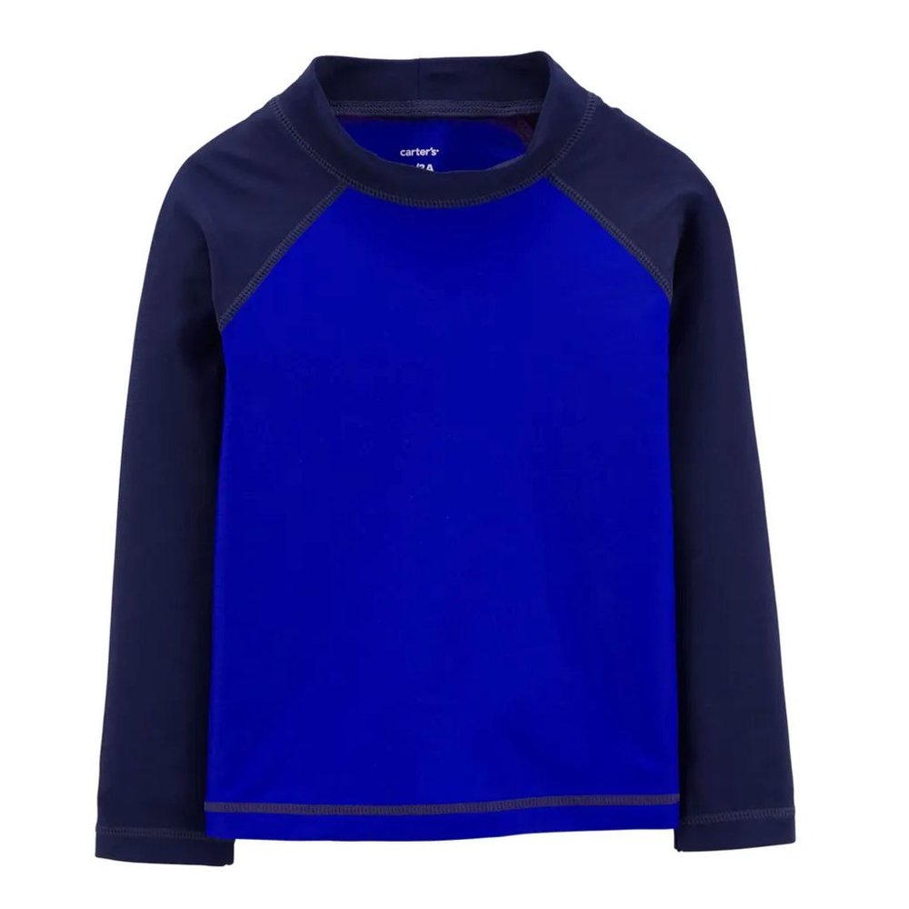 Carter's Baby Blue Long-Sleeve Rashguard Swim UPF 50+ Quick Dry ( 9M)